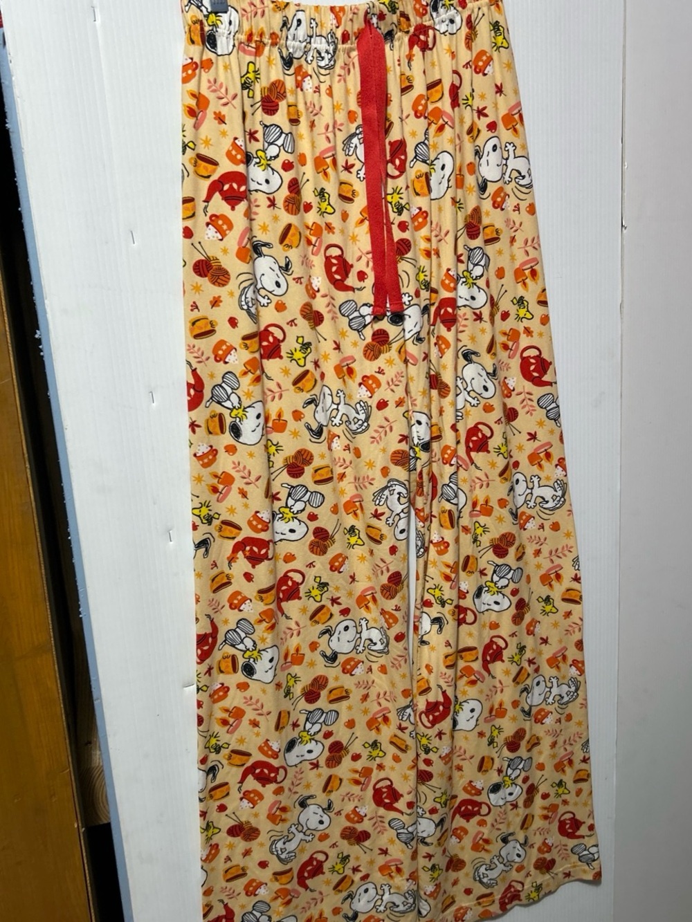 Peanuts Yellow Red Snoopy Pajama Pants